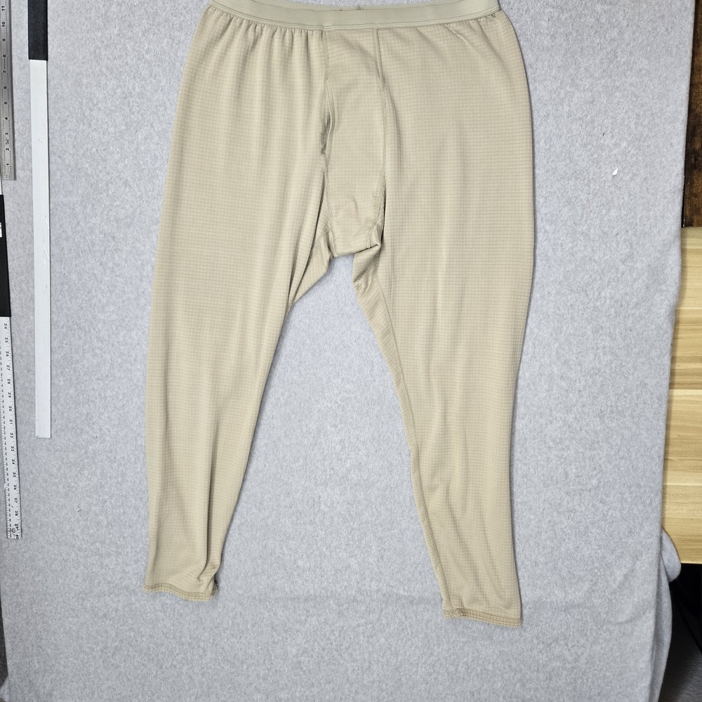 VINTAGE Polartec Men‎ Activewear Pants 36 Beige Base Layer Micro Grid Fleece USA